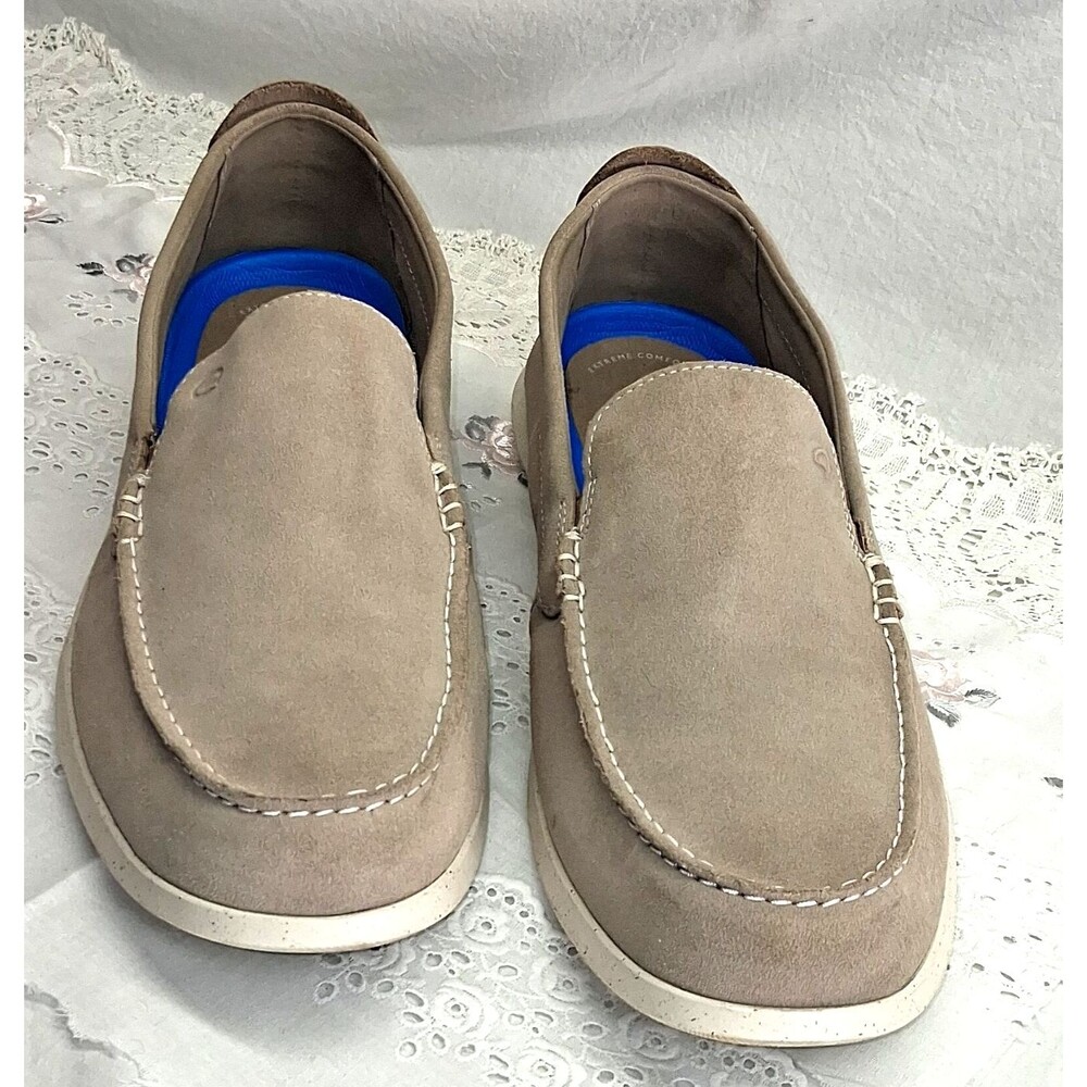 Clarks Beige Suede Slip-On Loafers Comfort Casual US 13 EU 47 Classic Business